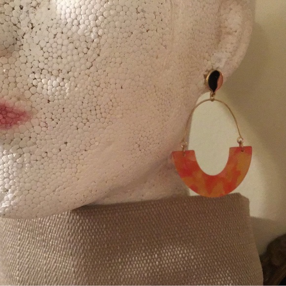 Orange Resin Hoops - Picture 6 of 9